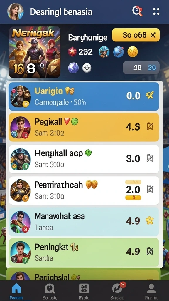 masbro12 - Tampilan antarmuka game yang menarik dan intuitif.